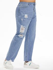 Rosegal Plus Size High Rise Ripped Mom Jeans