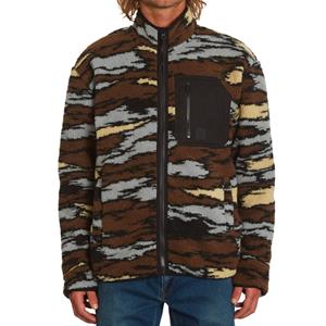 Volcom Muzzer Fuzzar Zip Sweatshirt Bark Brown