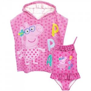 Peppa Pig Girls Swimsuit And Poncho Set