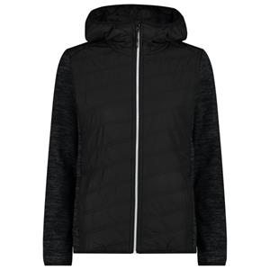 CMP  Women's Jacket Hybrid Fix Hood Poly Pongee - Fleecevest, zwart