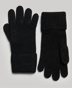Superdry Vrouwen Essential Geribde Handschoenen Zwart Grootte: 1SIZE
