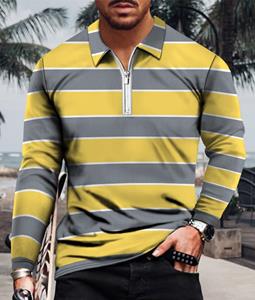 YuTong Fashion S-5XL Men's Casual Autumn Long Sleeve Polo Shirts Men Male Zip Tee Shirt Men Tops Street Golf Clothing Clothes For Men 2022