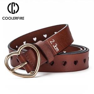 COOLERFIRE FASHION Women Belt deduction side gold buckle jeans wild belts fashion students simple casual trousers Belt