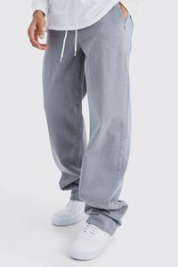 Boohoo Onbewerkte Baggy Jeans Met Elastische Taille, Light Grey