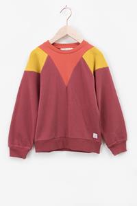 Sissy-Boy Donkerroze colourblock sweater