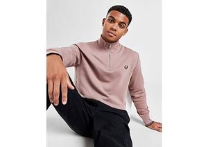 Fred Perry Twin Tipped Half Zip Sweatshirt - Pink- Heren