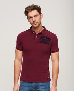 Superdry Mannen Vintage Athletic Poloshirt Rood Grootte: S