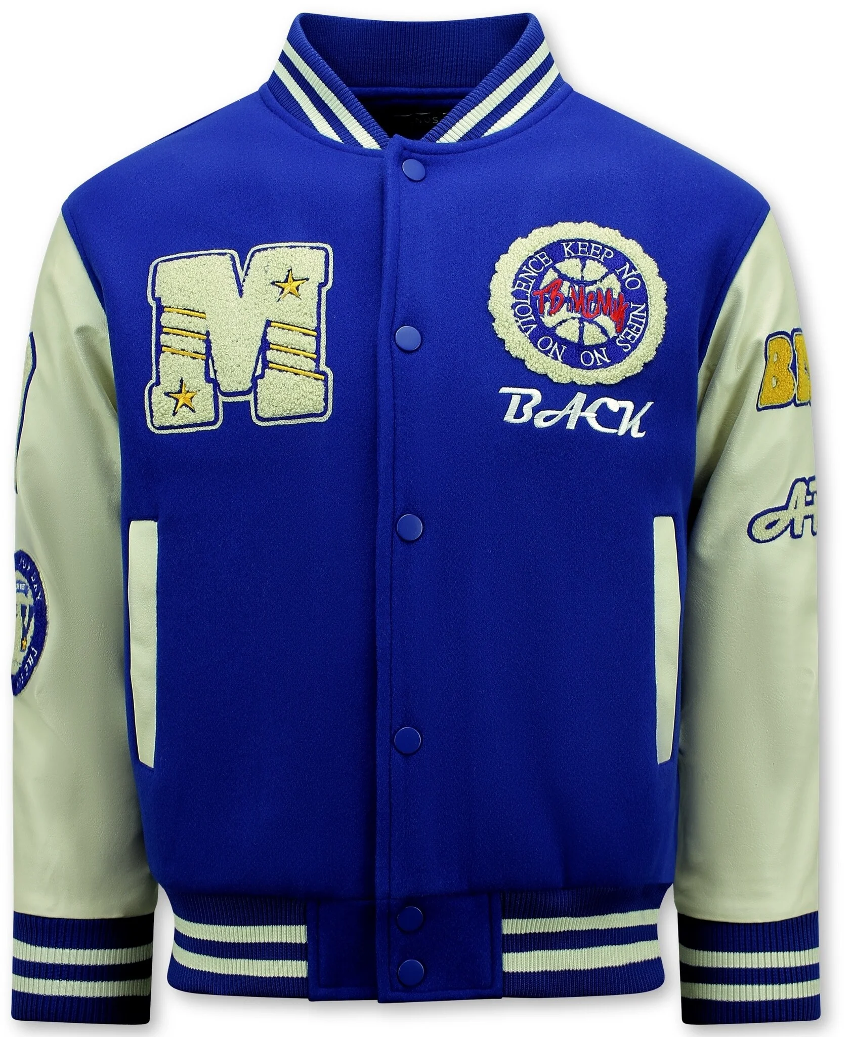 Enos Vintage oversized american baseball jacket 7086