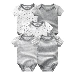KIDDIEZOOM Newborn baby boy clothes  Cotton O-Neck Short Sleeve Baby Bodysuits