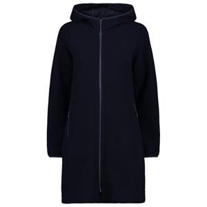 CMP  Women's Parka Fix Hood Bonded Wooltech - Lange jas, zwart/blauw
