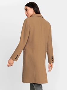 Wollen mantel in camel van heine
