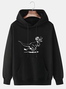 ChArmkpR Mens Rugby Animal Graphic Long Sleeve Casual Drawstring Hoodies