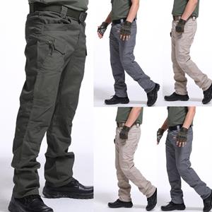 Topzone Men's Pants Multiple Pockets Cargo Trousers Work Wear Combat Safety Cargo Pocket