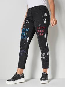 Angel of Style Jeans met prints allover  Black stone