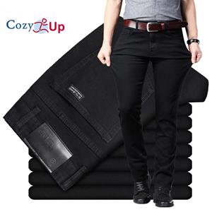 Cozy Up Black Brands Jeans Trousers Men Clothes Elasticity Skinny Jeans Business Casual Male Denim Slim Pants Classic Style