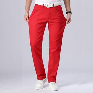 XBHAPPAREL 2020 Nieuwe herfst mannen 's rode jeans klassieke stijl rechte elasticiteit katoenen denim broek mannelijk merk witte broek