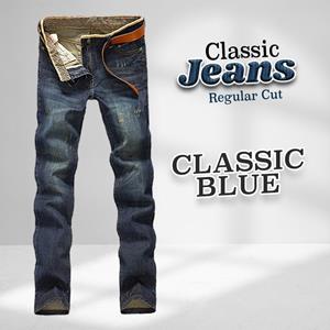 WTEMPO Summer Jeans Heren Rechte Slim Fit Grote Maten Mid-waist Heren Jeans Stretch Dunne Business Broek