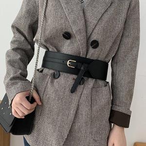 YuTao Belt fashione dames brede riem elastische vintage gesp leer brede mode wild pin gesp vrouwen riem taille seal riem