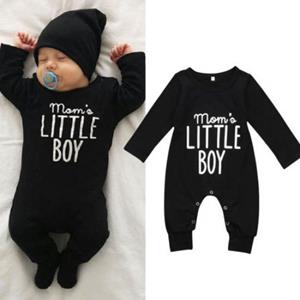 Little Fashionistas Mode pasgeboren peuter baby baby jongens romper lange mouw jumpsuit playsuit kleine jongen outfits zwarte kleding