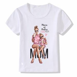 CHIC STUDIO Moeder S Love Baby en Moeder Print T Shirt Voor Kinderen Zomer Tops Kids Moeder Leven