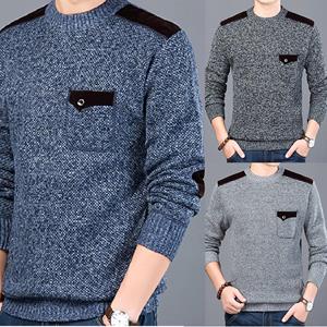 KR-phone Mannen Fashion Pullovers Slim Fit Warme Trui Jumpers Knitwear Herfst Winter O-Hals Kleding