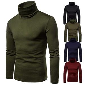 ZZS Mens Winter Thermal Turtle Neck Skivvy Pullover Stretch Basic Solid Thick T Shirt