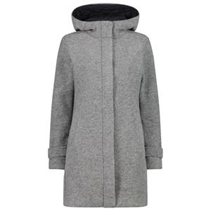 CMP  Women's Coat Fix Hood Wooltech - Lange jas, grijs