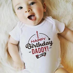 Jiangkao Gefeliciteerd papa! Ik hou van je baby rompertje baby peuter jongens meisjes een stuk