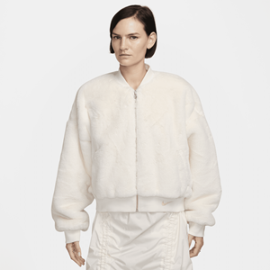 Nike Womens Faux Fur Bomber Jacket