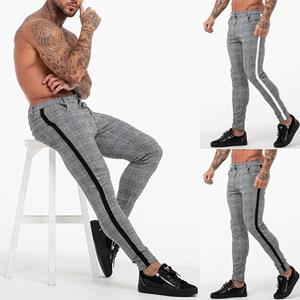 Nobita HS Men Sports Casual Print Bodybuilding Flexible Waist Long Pants Trousers