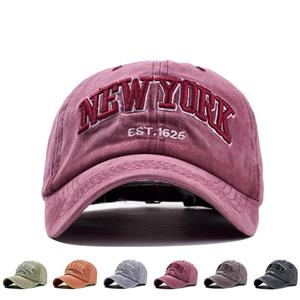 Cap Factory 100% katoenen baseballpet dames heren retro dad hoed New York borduurletters sport straathoed