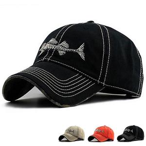 Cap Factory Unisex casual baseball cap fishbone logo spike cap cotton sunscreen sports cap cotton trucker cap