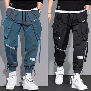 Yesido Heren Cargo Broek Hip Hop Multi-pocket Broek Streetwear Solid Sweatpants