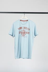 Tom Tailor T-shirt met logo print, Mannen, blauw, Größe S