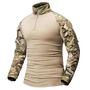 ReFire Gear Heren Camouflage US RU Army Combat Tactical Shirt Katoen Camo Multicam CP Militair T-shirt met lange mouw