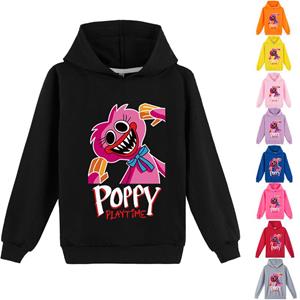 Colour Time Kids 3D hoodie Kissy Missy pullover Poppy Playtime Children Thin Spring Sweater Dark