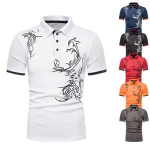 Haodingfushi Heren Revers Korte Mouw Polo Shirt Grafische T-Shirt Persoonlijkheid Cool T-Shirt