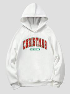 ChArmkpR Mens Christmas Letter Graphic Long Sleeve Casual Hoodies Winter