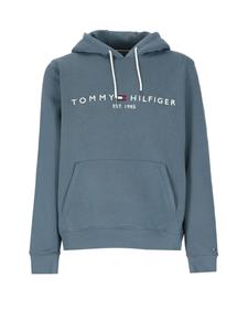 Tommy Hilfiger  Fleece Hoodie met Logo Dark Blue - L - Heren