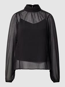 Vero Moda Semi-transparant blouseshirt met opstaande kraag, model 'RHEA'
