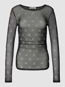 REVIEW Shirt met lange mouwen van mesh, model 'BLING'