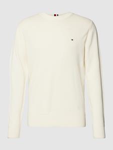 Tommy Hilfiger Gebreide pullover met labelstitching, model 'CHAIN'