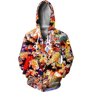 Nihao Japan Anime 3D Print Sweatshirt Men Streetwear Fashion Jacket Autumn Winter Breathable Hoodie Boys Cosplay Hip Hop Zip Coat