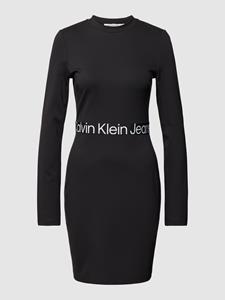 Calvin Klein Jeans Knielange jurk met elastische tailleband, model 'MILANO'