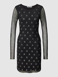 REVIEW Mini-jurk met all-over logo met strass-steentjes, model 'BLING'