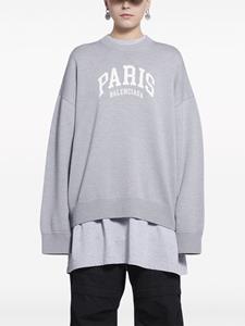 Balenciaga Sweater met logoprint - Grijs