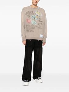 Maison Mihara Yasuhiro Sweater met logopatch - Beige