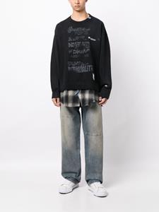 Maison Mihara Yasuhiro Gerafelde sweater - Zwart