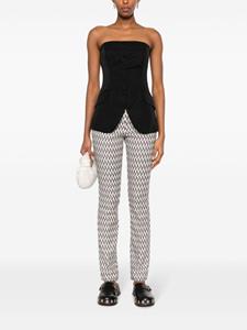 Missoni zigzag-woven tailored trousers - Wit