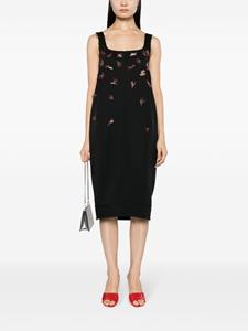 Lanvin Midi-jurk verfraaid met kralen - Zwart